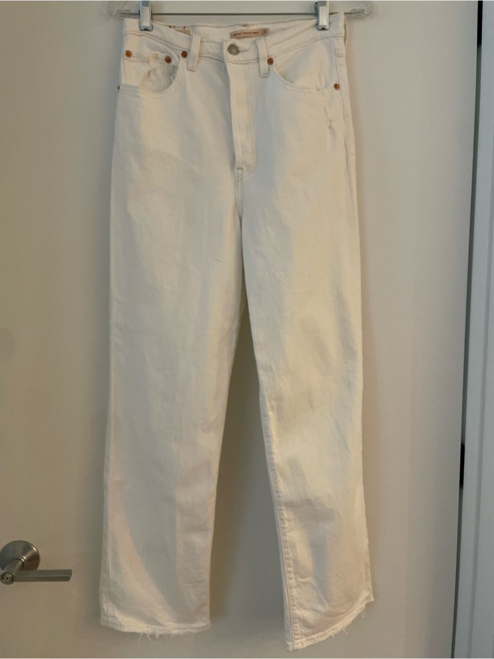 Levi's High-Rise Straight White Women's Jeans